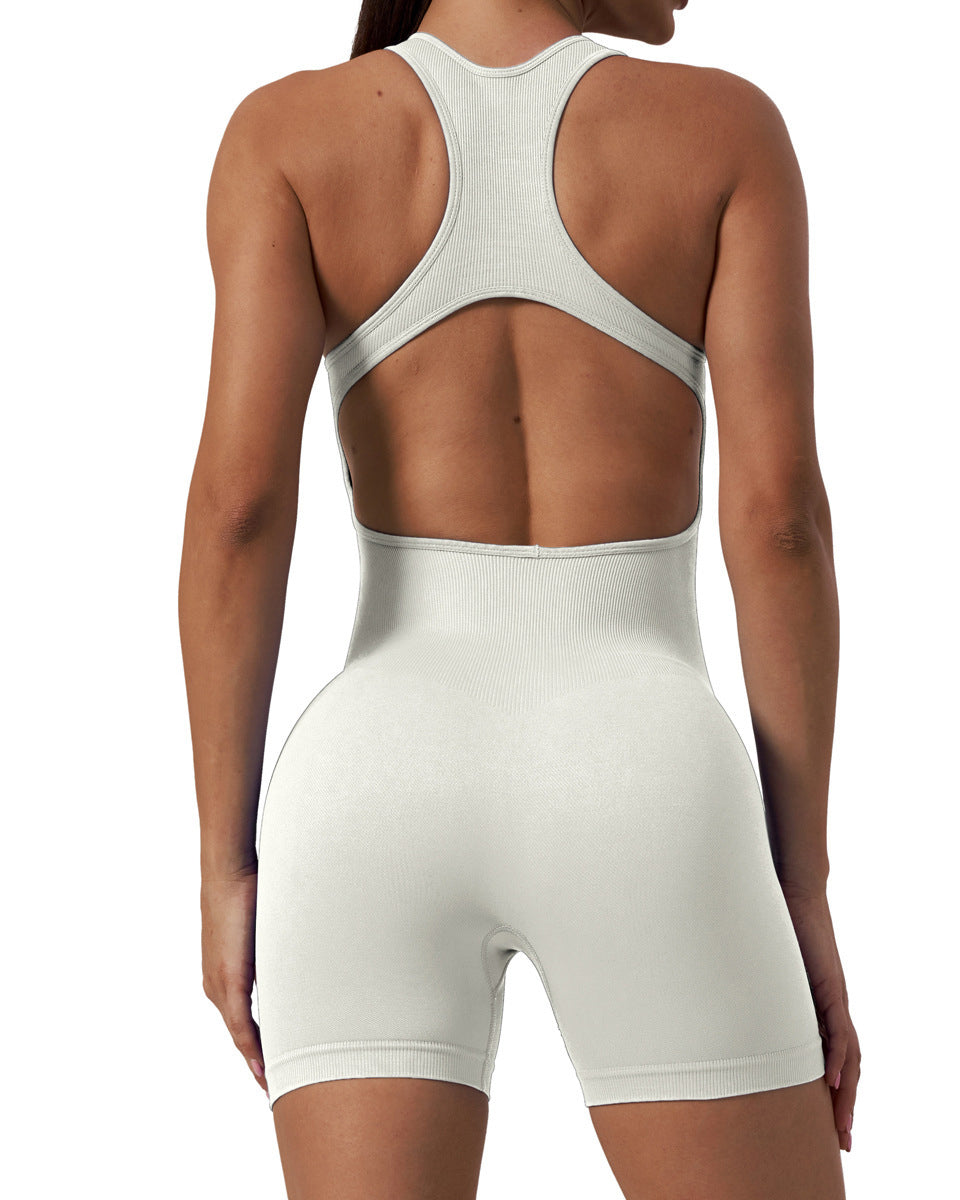 Mono sin costuras de una pieza para yoga, ajustado, elástico, para levantamiento de cadera