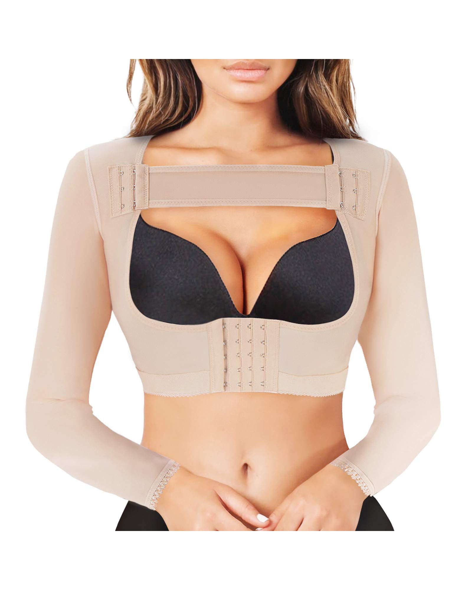 Women Upper Arm Shaper Post Surgical Compression Sleeves Slimmer Tops Posture Corrector Vest Shapewear