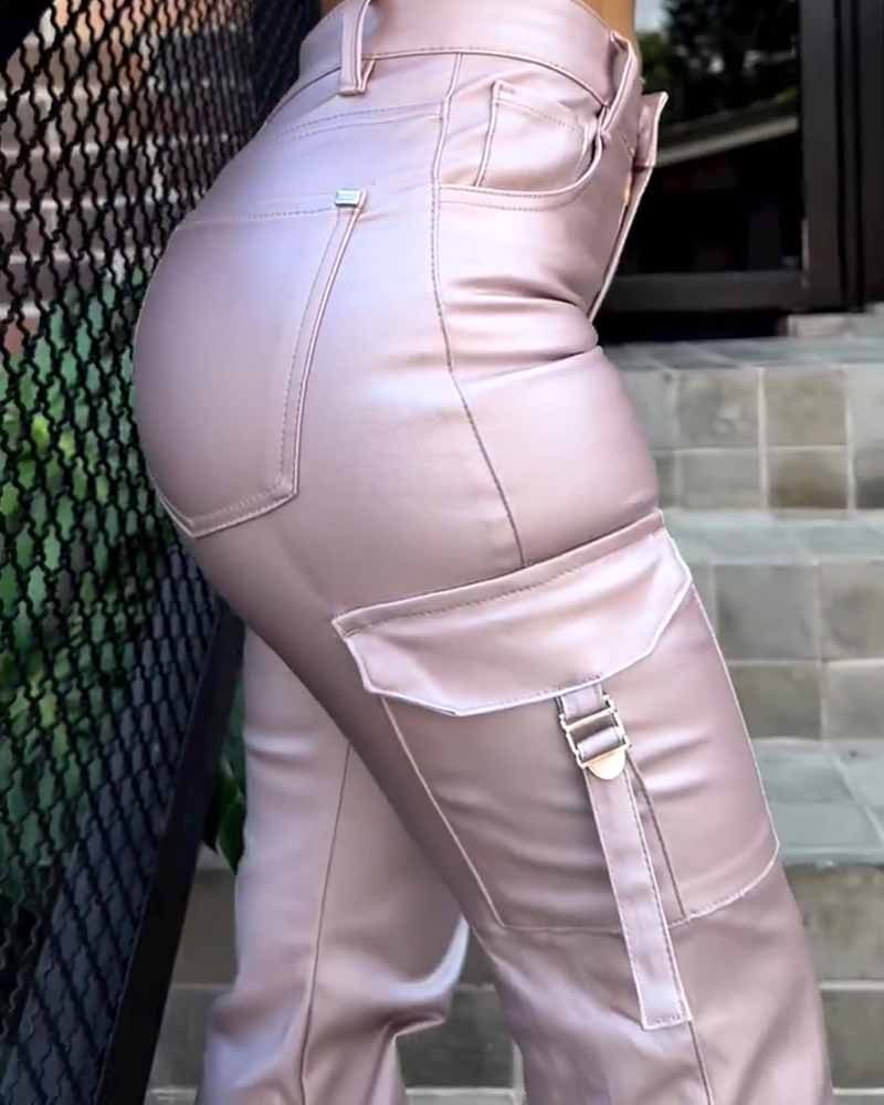 Pantalón Cargo Ecopiel