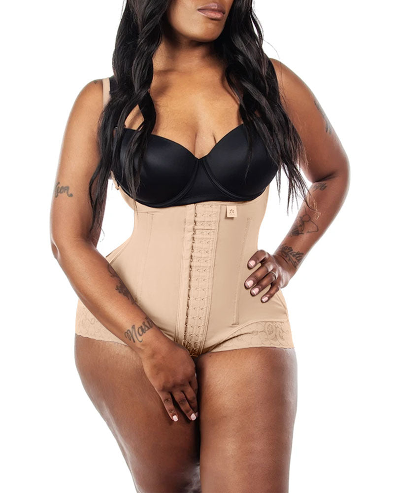 Underbust eye n hook body para levantamiento de glúteos efecto corsé fajas cinturón de recuperación posparto faja correas ajustables