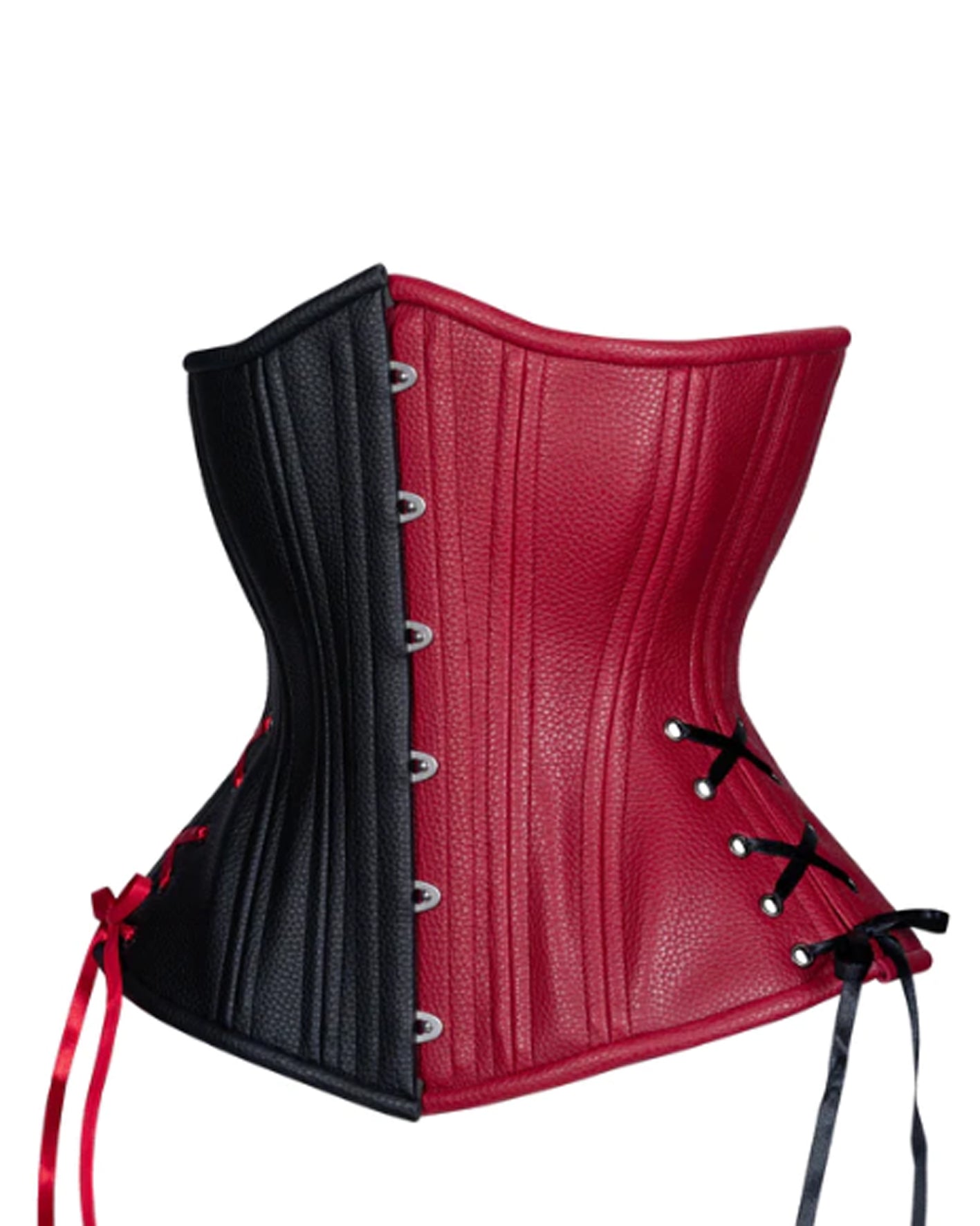Correa de cuero negro y rojo alrededor de la cintura (Preventa)