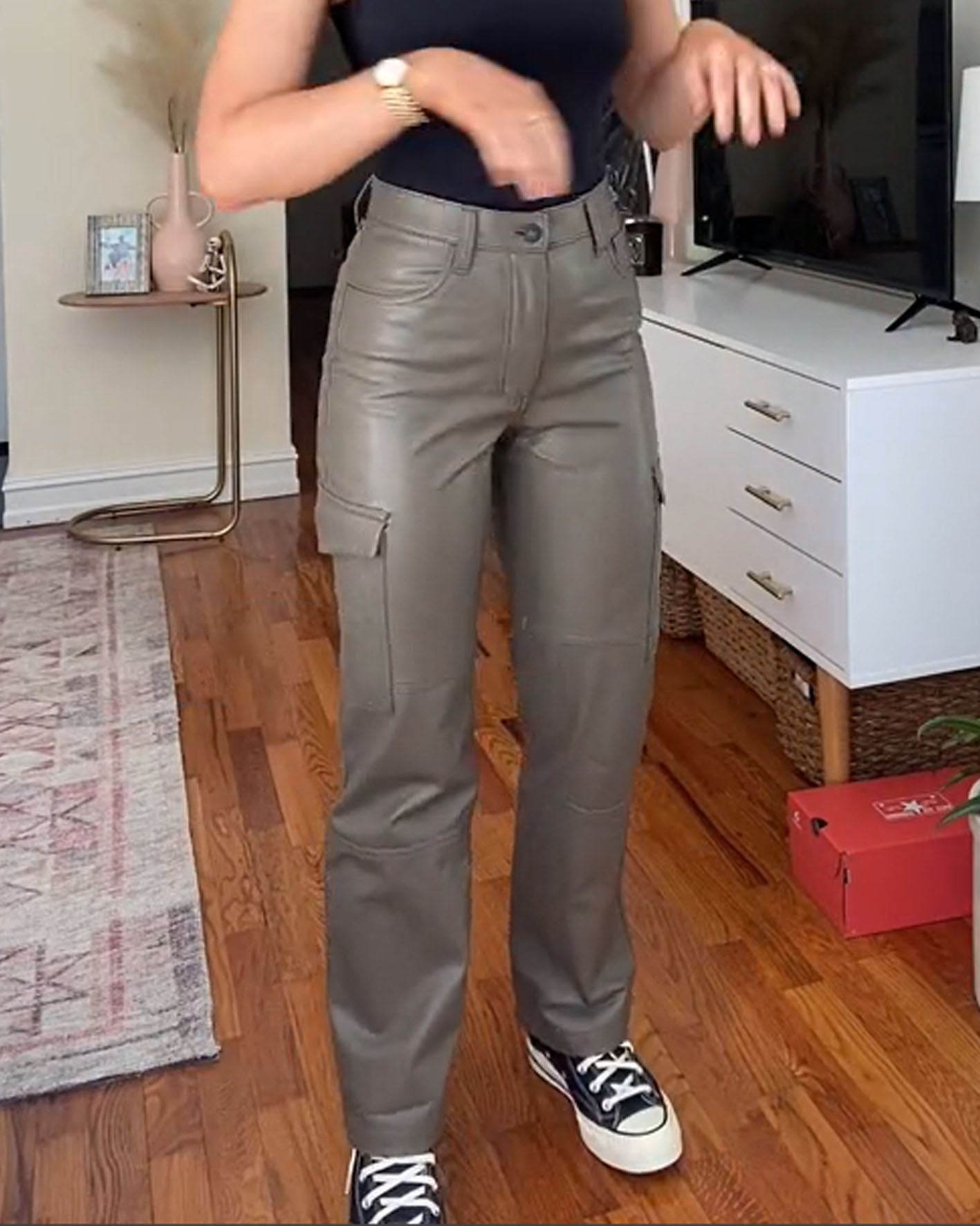 Pantalón Bolsillo Ecopiel
