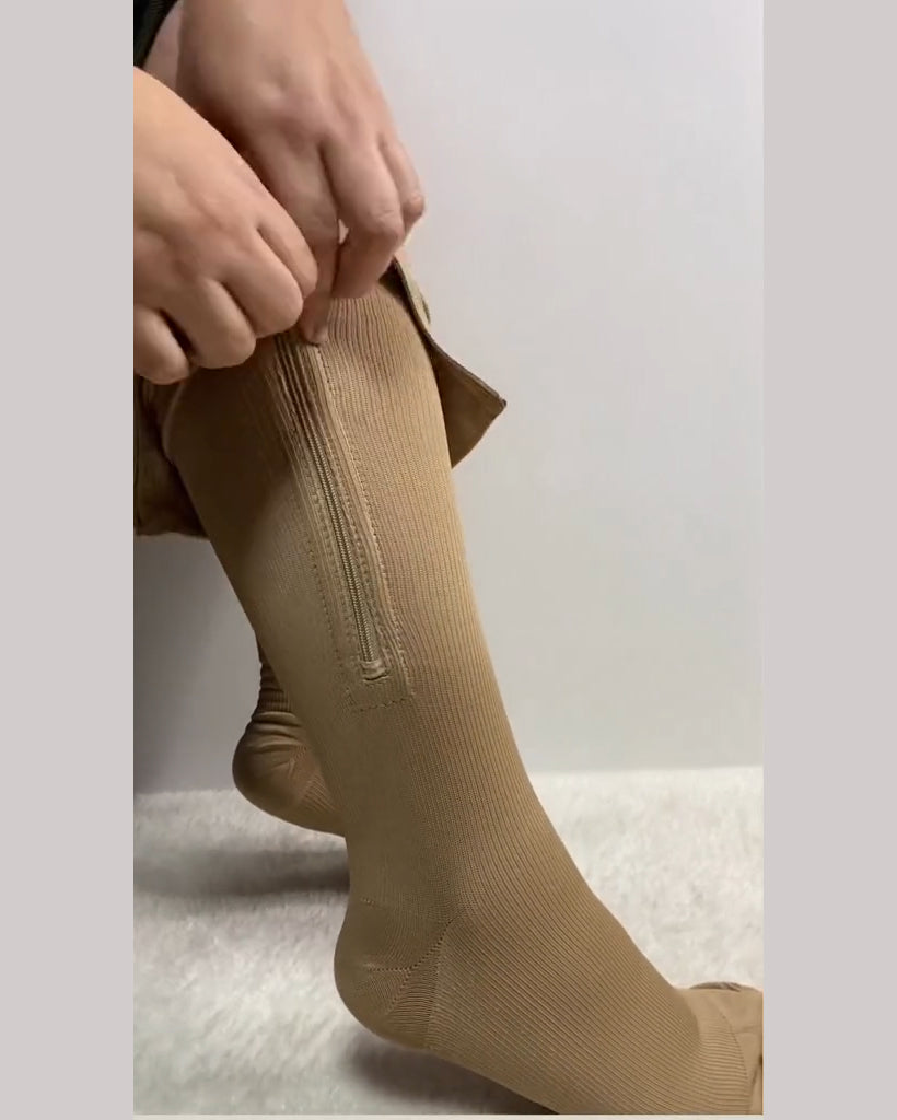 Nuevos calcetines elásticos con cremallera de compresión