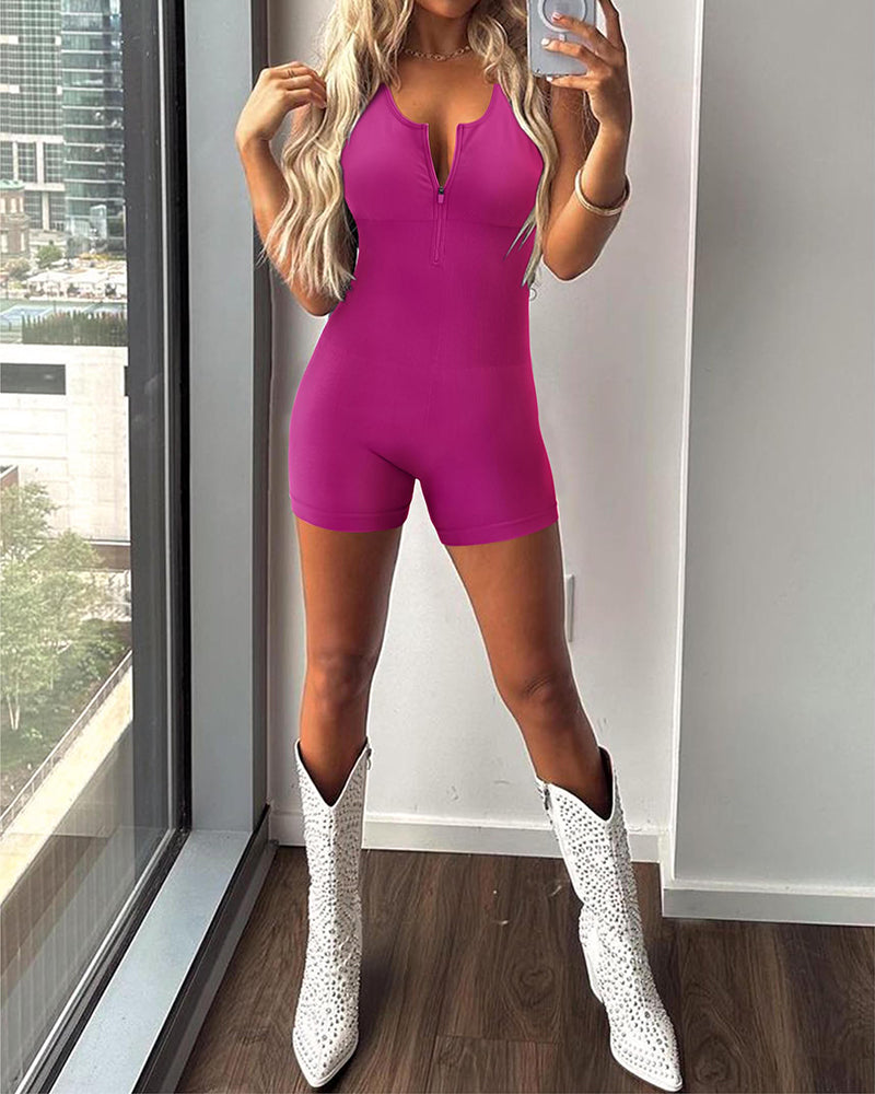 Body con cremallera y espalda descubierta