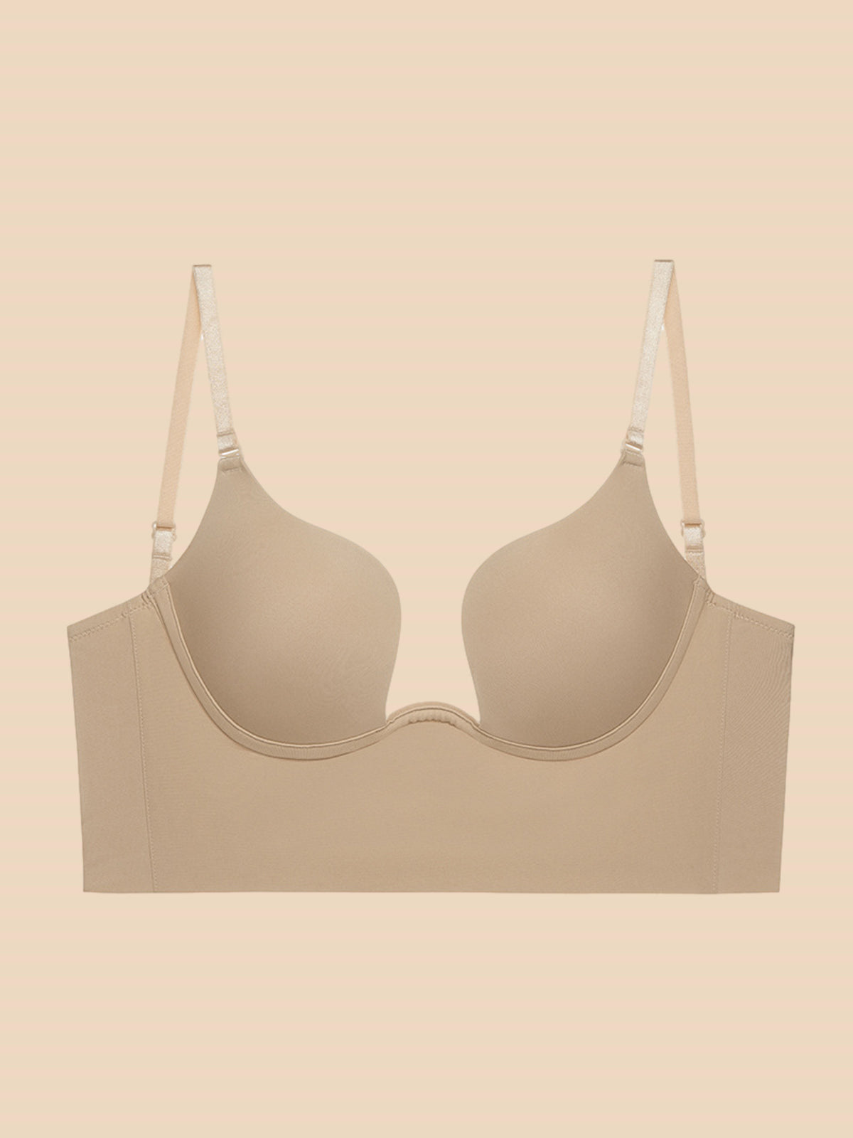 Liftup low back plunge bra sujetador con relleno ligero que realza el escote ropa interior