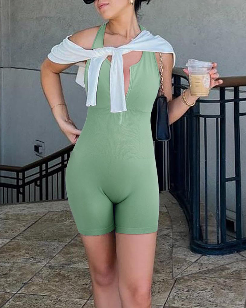 Body con cremallera y espalda descubierta