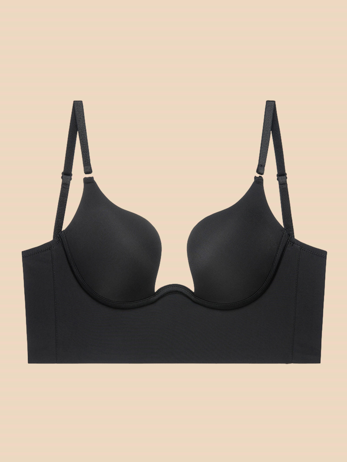 Liftup low back plunge bra sujetador con relleno ligero que realza el escote ropa interior
