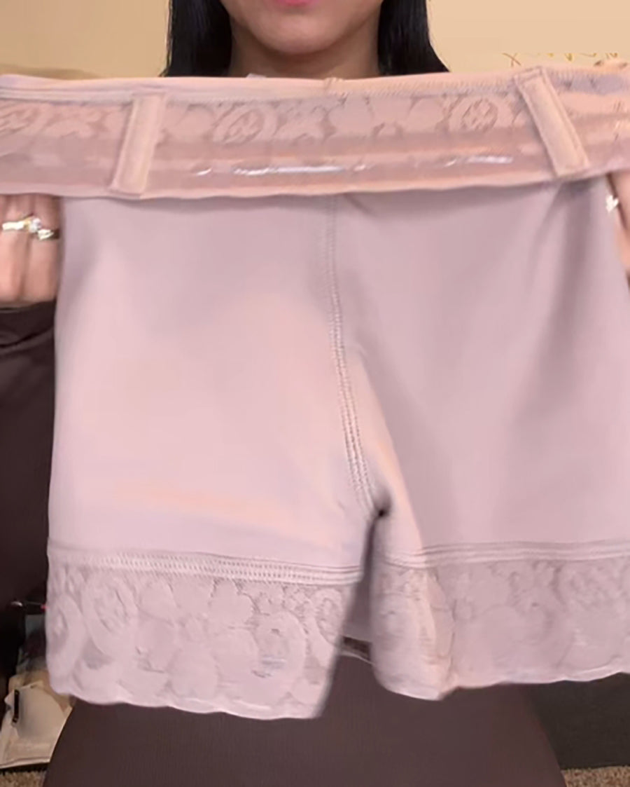 Pantalones cortos moldeadores de realce de glúteos sin costuras con control de abdomen y cintura normal