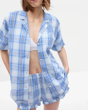 Conjunto de pijama de popelín con volantes (pre-venta)