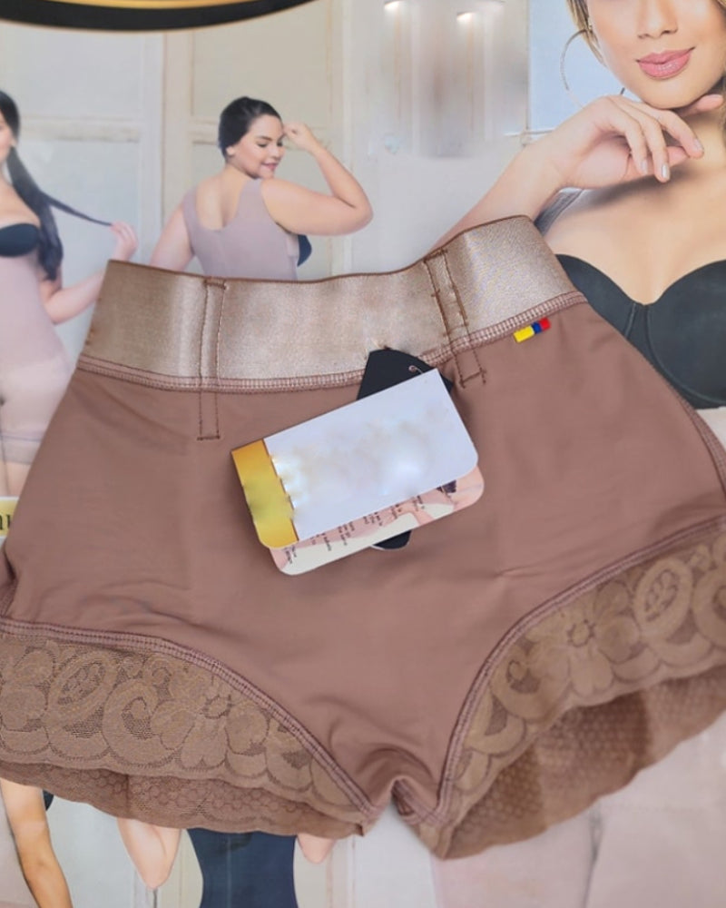 Pantalones cortos de cintura baja sin costuras que levantan los glúteos y controlan el abdomen