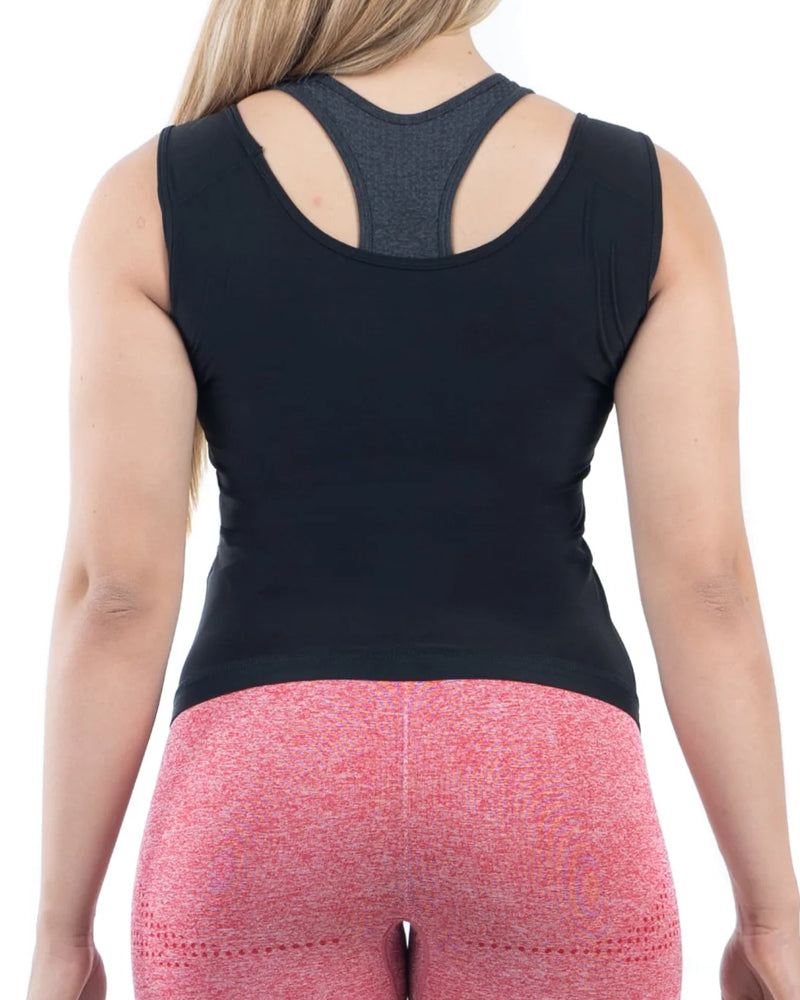 Chaleco deportivo con cremallera para mujer