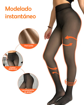 Leggings moldeadores de cuerpo cálidos y de felpa