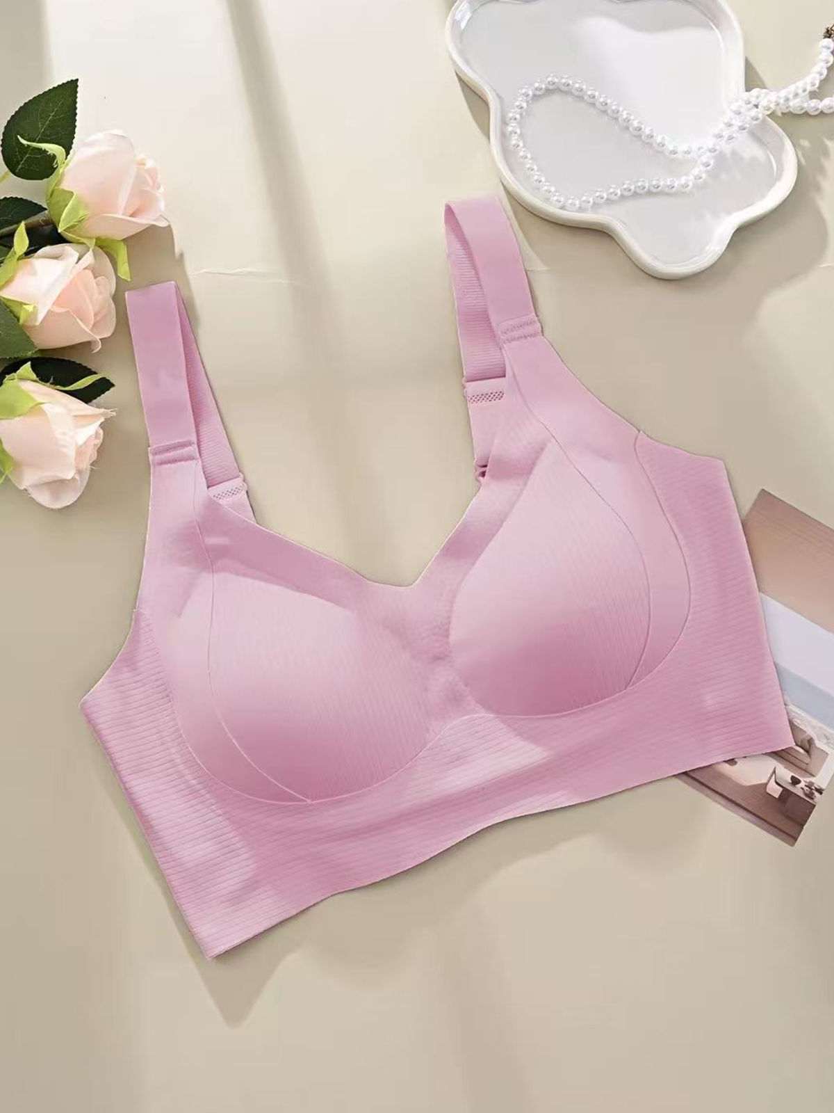 Sujetador de cobertura completa acanalado