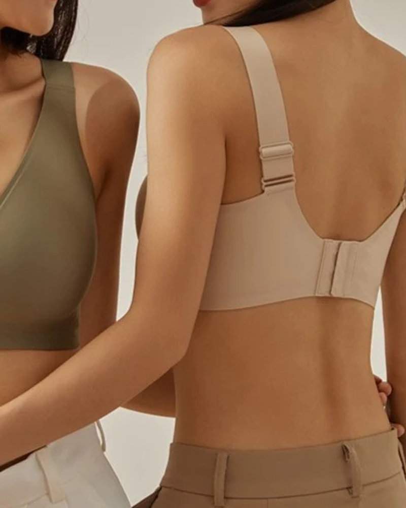 Sujetador push-up con sensación de gelatina que corrige la postura transpirable inalámbrico