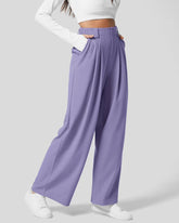 Pantalones de traje casual tipo gofre