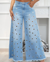 Pantalones Palazzo Ojales Jeans