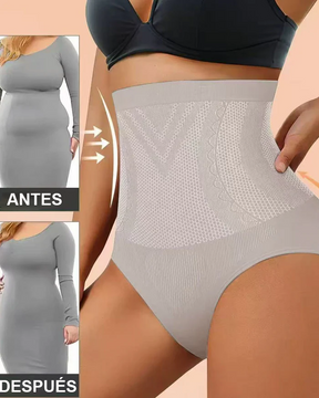 Ropa interior moldeadora elástica sin costuras de cintura alta para control de abdomen y realce de glúteos