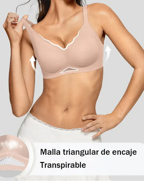 Sujetador push-up con forma de abanico, sin aros, con soporte suave y antiflacidez