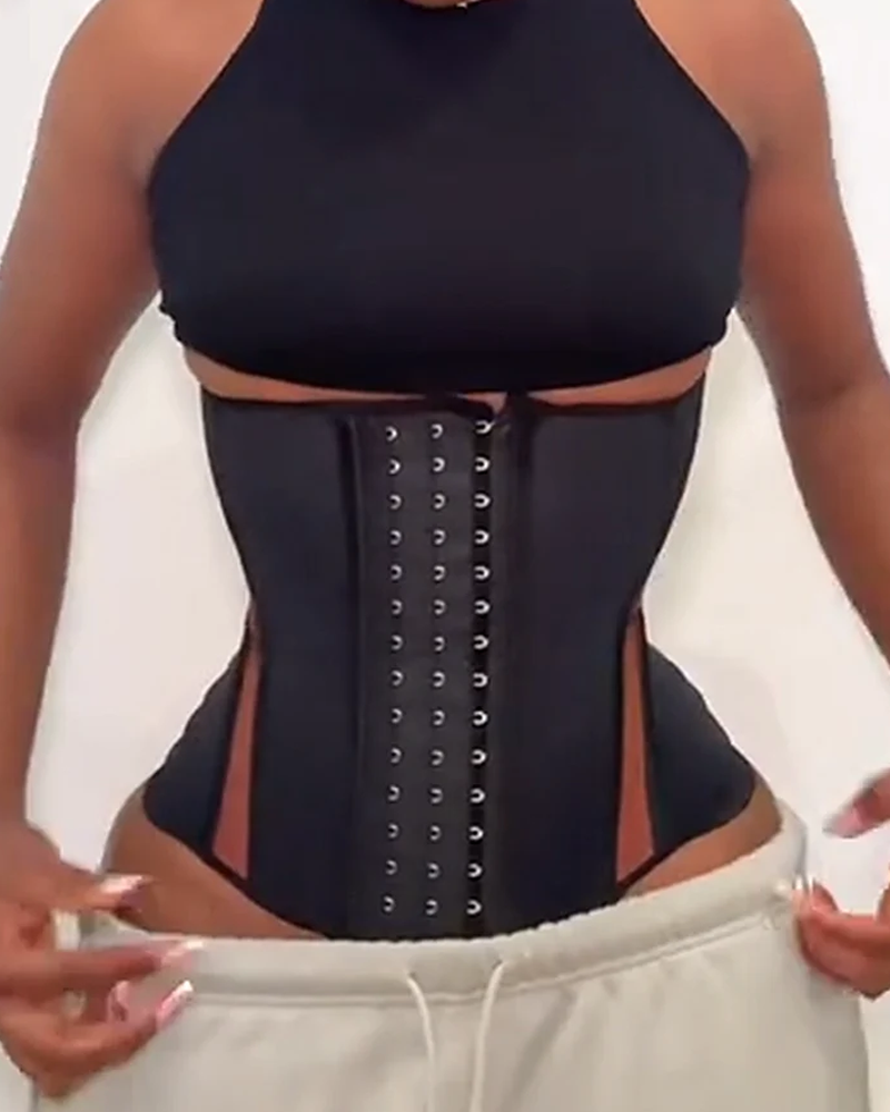 Faja moldeadora de cintura transpirable con diseño de reloj de arena para mujer