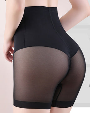 Pantalones de control de abdomen de cintura alta con cintura ajustada y levantamiento de caderas fuertes