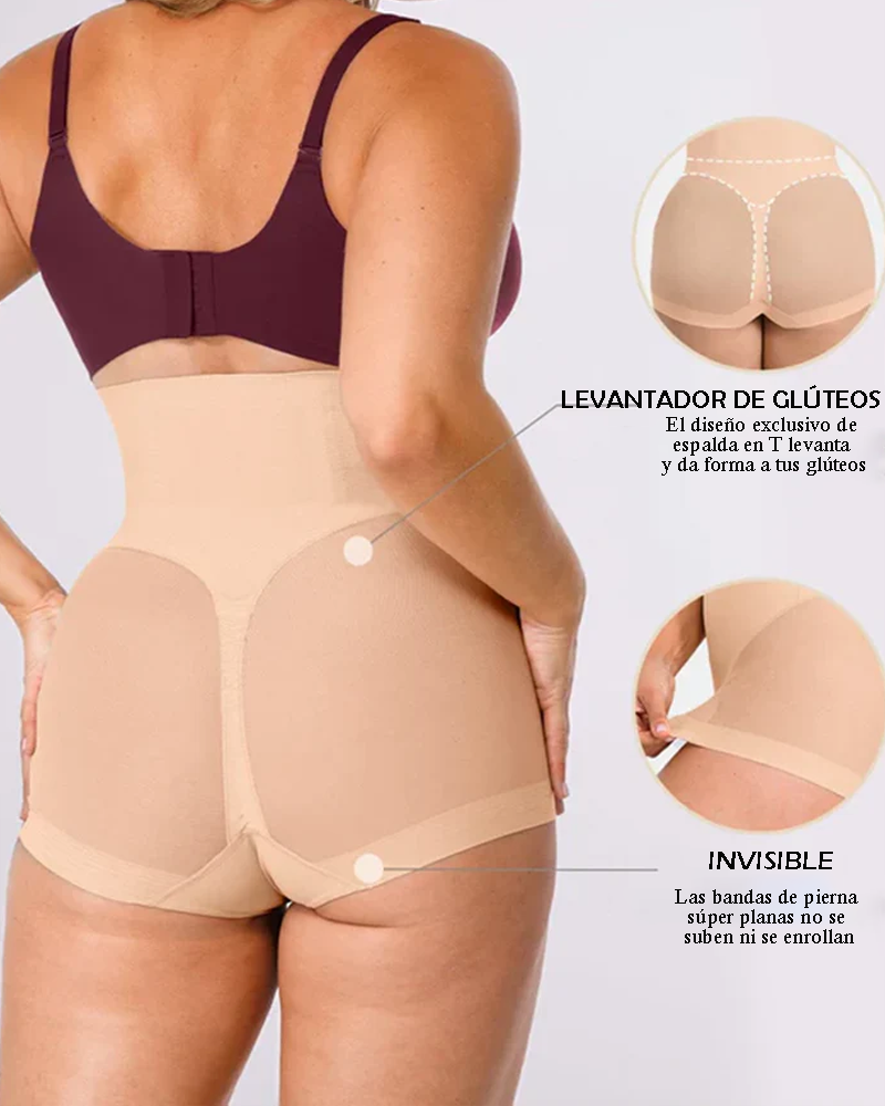 Braguitas transpirables de cintura alta que levantan la cadera