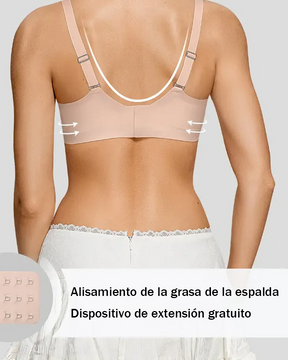 Sujetador push-up con forma de abanico, sin aros, con soporte suave y antiflacidez