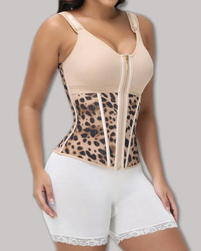 Chaleco de látex con corsé y sujetador