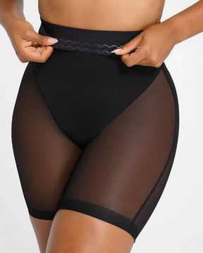 Pantalones de control de abdomen de cintura alta con cintura ajustada y levantamiento de caderas fuertes