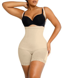 Body moldeador con cremallera lateral, pantalón moldeador que realza las caderas