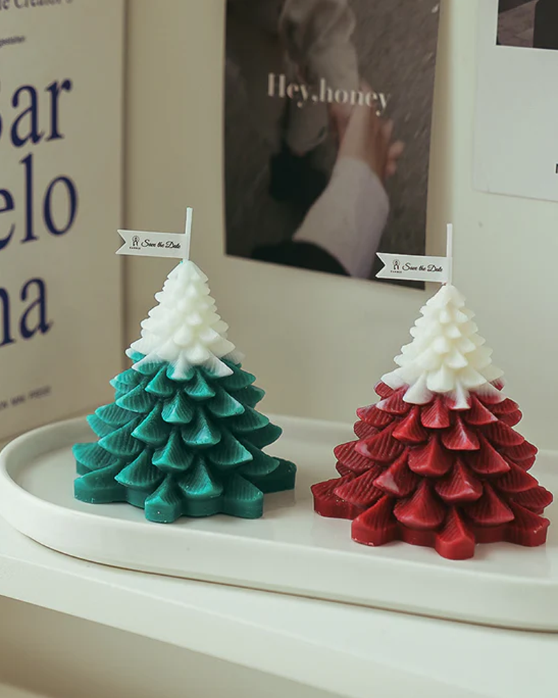 Regalo de ambiente de árbol de Navidad Regalo de Navidad Forma Vela de cera