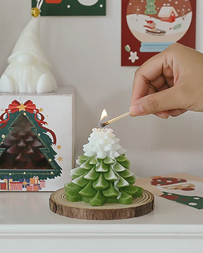 Regalo de ambiente de árbol de Navidad Regalo de Navidad Forma Vela de cera