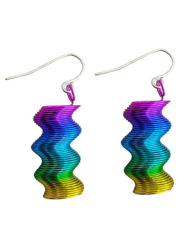 PENDIENTES CON ESTILO DEGRADADOS DE COLORES EN ESPIRAL