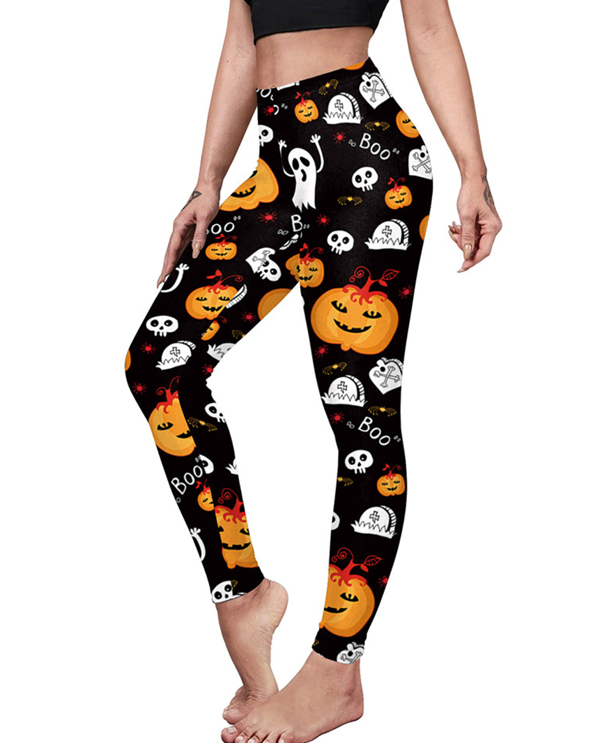 Pantalones de yoga elásticos ajustados para Halloween