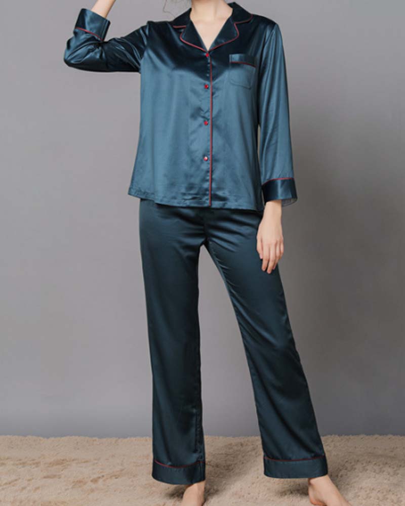 Ice Silk Long-Sleeved Home Wear