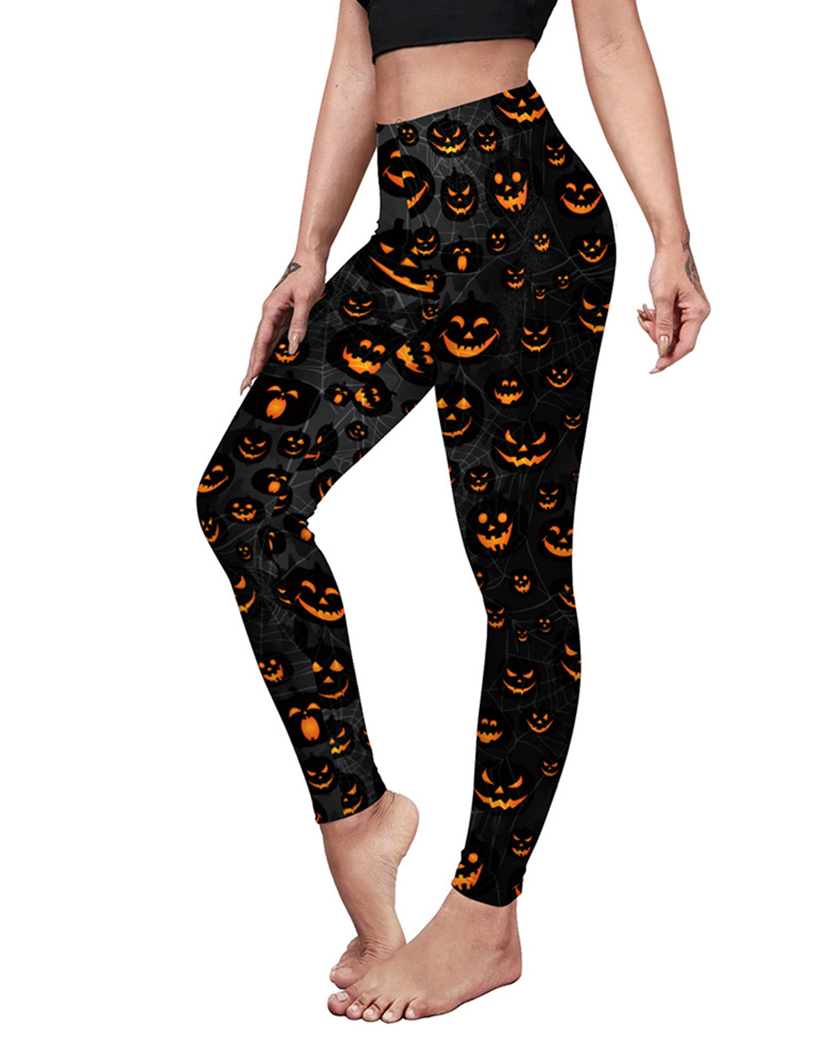 Pantalones de yoga elásticos ajustados para Halloween