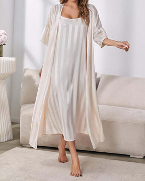 Long Sleeve Superior Ice Silk Robe