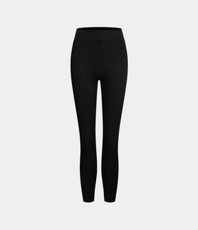 Leggings casuales de mezclilla de punto elástico con bolsillo lateral trasero de talle alto