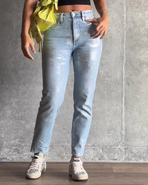 Jeans Cónicos Metálicos (Pre-Venta)