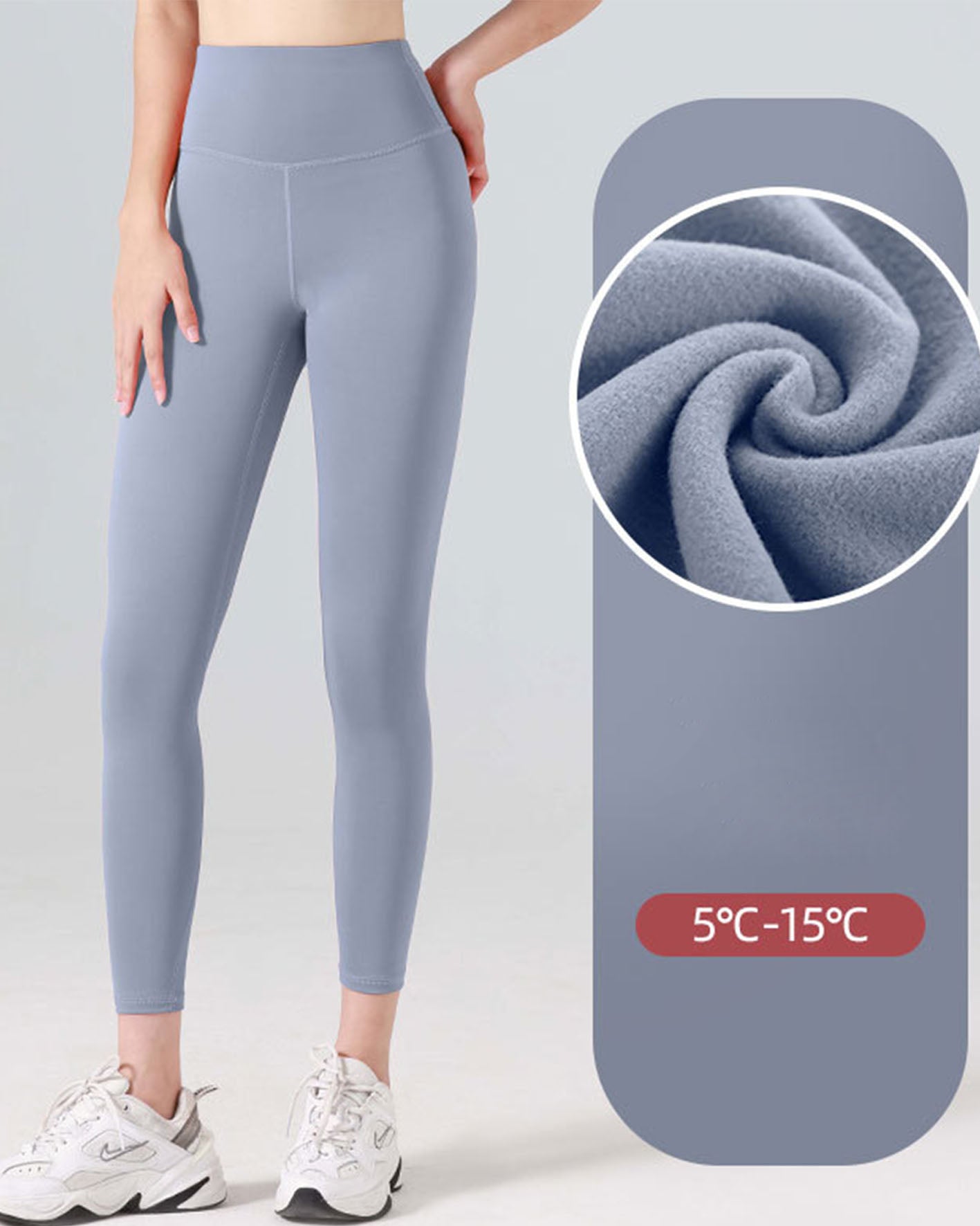 Pantalones de yoga de forro polar y levantamiento de cadera de cintura alta