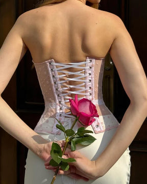 Faja de Malla de Lunares Rosa（Pre-Venta)