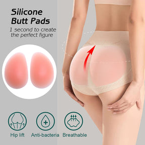 300G almohadillas de silicona para realzar las nalgas, ropa interior, bragas acolchadas de silicona para mujeres