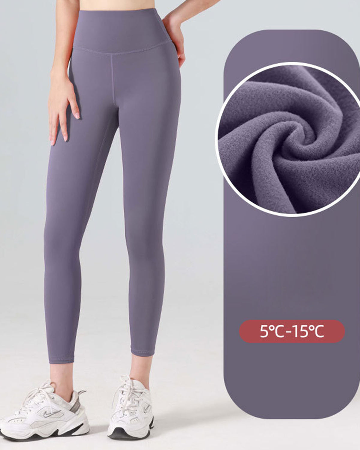 Pantalones de yoga de forro polar y levantamiento de cadera de cintura alta