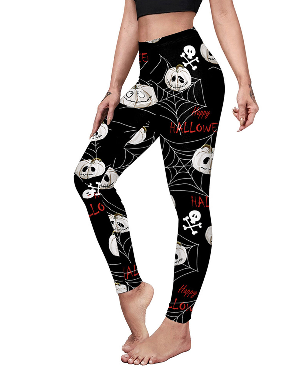 Pantalones de yoga elásticos ajustados para Halloween