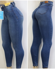 Sawary jeans high waist con super lipo spandex