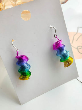 PENDIENTES CON ESTILO DEGRADADOS DE COLORES EN ESPIRAL