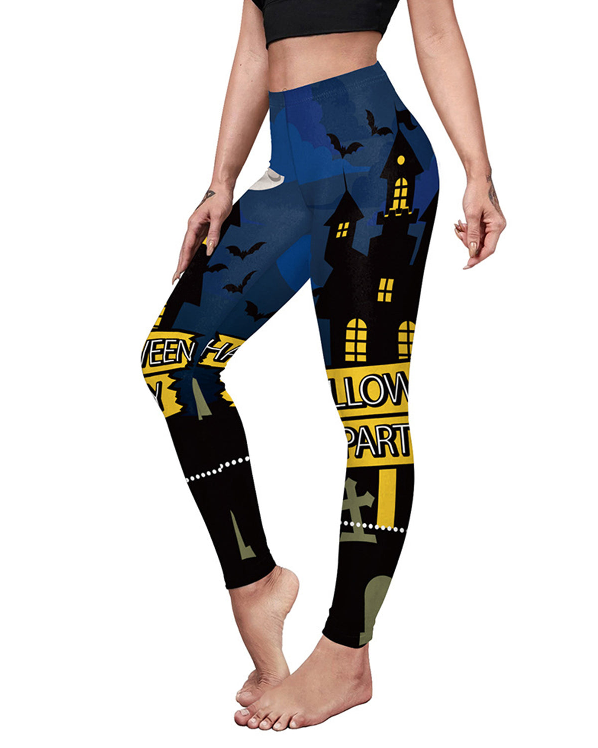 Pantalones de yoga elásticos ajustados para Halloween