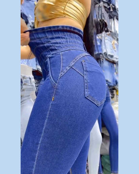 Jeans estilo botín con cremallera frontal Stethcy