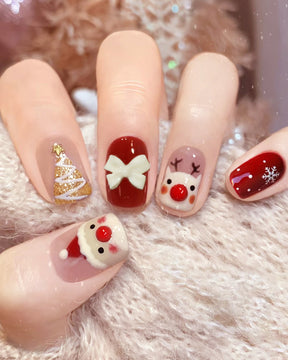 Navidad Desmontable Usando Uñas