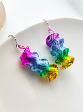 PENDIENTES CON ESTILO DEGRADADOS DE COLORES EN ESPIRAL