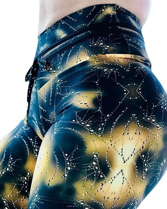 Leggings de yoga con estampado 3D de gotas de agua Feng navideñas